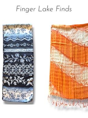 Two Lightweight Patterned Scarves